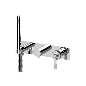 Remer Atelier Bateria natryskowa podtynkowa z zestawem natryskowym 3-drożna - element zewnętrzny Chrom AL97D3WB