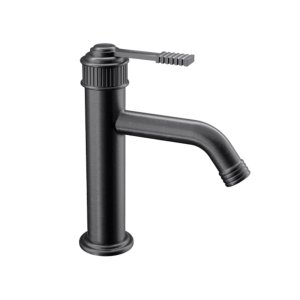 Remer Atelier Bateria umywalkowa jednouchwytowa bez korka Brushed Black Chrome AL12CFP 