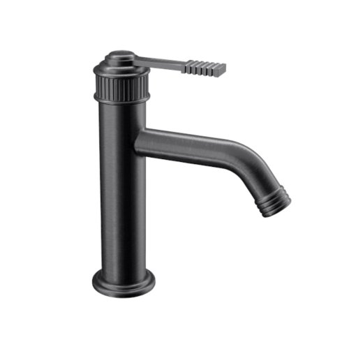 Remer Atelier Bateria umywalkowa jednouchwytowa bez korka Brushed Black Chrome AL12CFP 