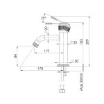 Remer Atelier Bateria umywalkowa jednouchwytowa bez korka Brushed Copper AL12RP