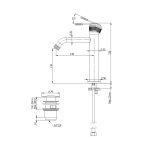 Remer Atelier Bateria umywalkowa jednouchwytowa z korkiem automatycznym Chrom AL10ACC
