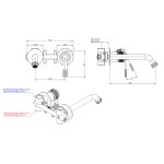 Remer Atelier Bateria umywalkowa podtynkowa jednouchwytowa 160 mm Chrom AL15P