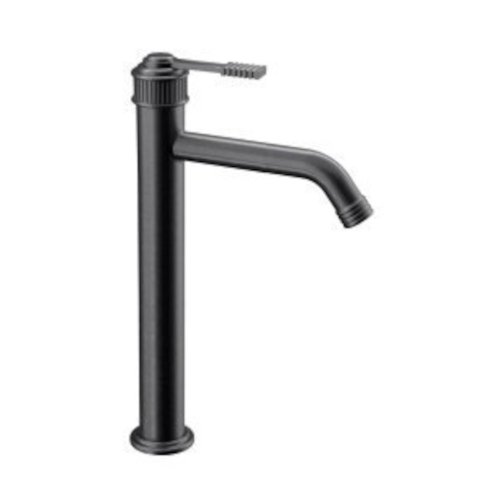 Remer Atelier Bateria umywalkowa wysoka jednouchwytowa bez korka Brushed Black Chrome AL11LXLCFP