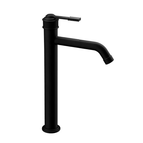 Remer Atelier Bateria umywalkowa wysoka jednouchwytowa bez korka Matt Black AL11LXLNO