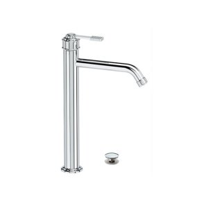 Remer Atelier Bateria umywalkowa wysoka jednouchwytowa z korkiem automatycznym Chrom AL10LXL