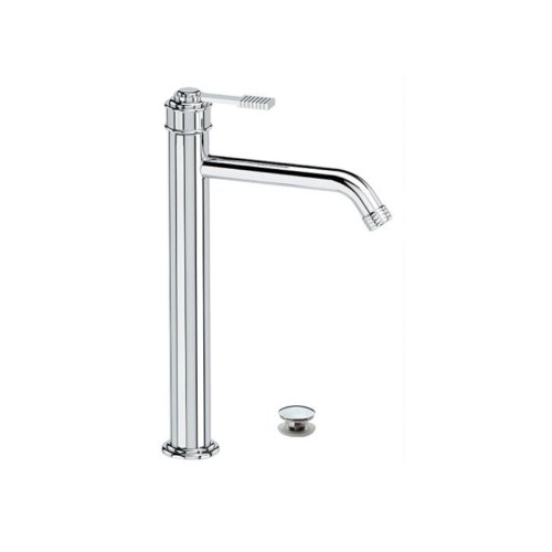 Remer Atelier Bateria umywalkowa wysoka jednouchwytowa z korkiem automatycznym Chrom AL10LXL