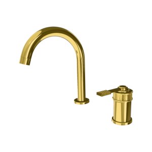 Remer Atelier Bateria umywalkowa jednouchwytowa dwuotworowa Shiny Gold AL57DO