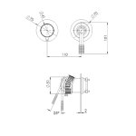 Remer Atelier Bateria wannowo-natryskowa podtynkowa 2-drożna - element zewnętrzny Brushed Gold AL92ZPWBBG