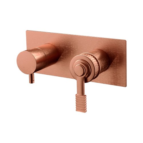 Remer Atelier Bateria wannowo-natryskowa podtynkowa 2-drożna - element zewnętrzny Brushed Copper AL92ZWBRP