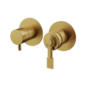 Remer Atelier Bateria wannowo-natryskowa podtynkowa 2-drożna - element zewnętrzny Brushed Gold AL92ZPWBBG