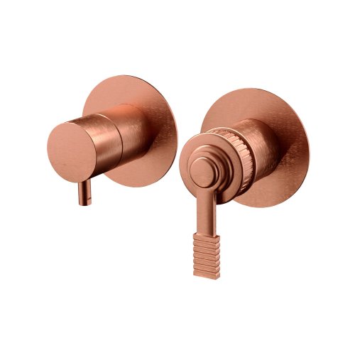 Remer Atelier Bateria wannowo-natryskowa podtynkowa 3-drożna - element zewnętrzny Brushed Copper AL93ZPWBRP