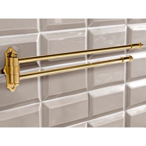 Sbordoni Classica Wieszak na ręczniki podwójny 38 cm Natural Brass CL204ON