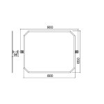 Sbordoni Diamante Lustro 90x65x9,6 cm chrom DN113ACR