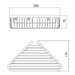 Sbordoni Koszyczek na mydło i akcesoria narożny chrom SB117CR