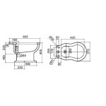 Sbordoni Palladio Bidet stojący 60,5x37 biały 7096