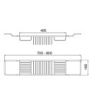 Sbordoni Półka na wannę 70-80 cm chrom SB118CR