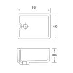 Shaws Belfast Zlew jednokomorowy 59,5x46 cm Biszkoptowy SCBE600PN