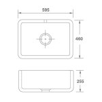 Shaws Butler 600 Zlew jednokomorowy 59,5x46 cm Biały SCBU600WH