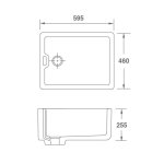 Shaws Pendle Zlew jednokomorowy 59,5x46 cm Biały SCPE595WH