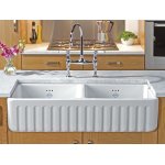 Shaws Ribchester 1000 Zlew dwukomorowy 99,7x46,5 cm Biały SO2400010WH