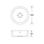 Shaws Round Zlew jednokomorowy Ø 46 cm Biszkoptowy SCR0460PN