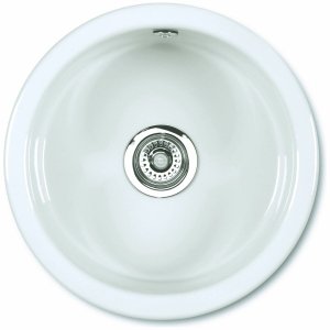 Shaws Round Zlew okrągły wpuszczany w blat 46x19,1 cm Biały SCRO460WH