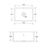 Shaws Shaker Single 600 Zlew jednokomorowy 59,5x46 cm Biały SCSH600WH