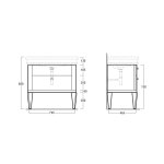 Simas Lante Szafka Umywalkowa 80x47 cm LAM90
