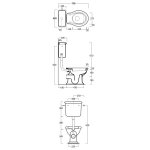 Simas Lante WC Stojący biały LA02