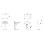 Simas Londra Umywalka Ścienna 68x51cm LO924/LO 924