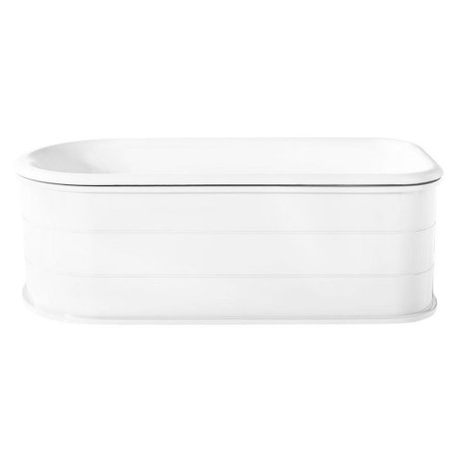 Simas Vasche de bagno Wanna żeliwna emalia na zewnątrz i wewnątrz 170x77x61 cm biały 40100