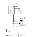 Webert Azeta new Bateria bidetowa 1-otworowa z korkiem klik klak chrom AA840101.015