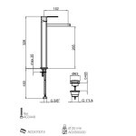 Webert Azeta new Bateria umywalkowa 1-otworowa wysoka z korkiem klik klak chrom AA830401.015