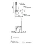 Webert Coral Bateria wannowa podtynkowa jednouchwytowa z przełącznikiem, wężem, słuchawką i uchwytem chrom CO860512.015