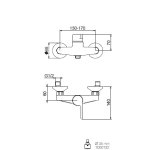   Webert Do Re Mi Bateria prysznicowa jednouchwytowa ścienna czarny mat DR870102.560