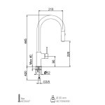 Webert Doha Bateria zlewozmywakowa jednouchwytowa z wyciąganą i obrotową wylewką chrom DH940301.015