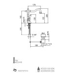 Webert Dorian Bateria umywalkowa 1-otworowa z korkiem klik klak chrom DO700301.015