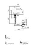 Webert Elio Bateria umywalkowa 1-otworowa z korkiem klik klak chrom EL830101.015