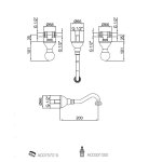 Webert Karenina Bateria umywalkowa podtynkowa 3-otworowa chrom KA750404.015