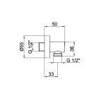 Webert Kolanko ścienne 1/2” chrom AC0344.015