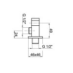 Webert Kolanko ścienne 1/2” chrom AC0354.015