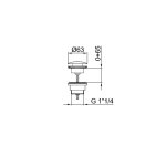 Webert Korek klik klak 1”1/4 z przelewem chrom AC0405.015