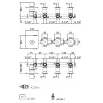 Webert Living Bateria prysznicowa termostatyczna podtynkowa z trzema zaworami chrom LV971502.015