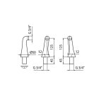 Webert Nóżki do baterii wannowej nablatowej 3/4”  chrom AC0043.015