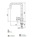    Webert One-A Bateria zlewozmywakowa jednouchwytowa z obrotową wylewką stal+czarny ON921201.441