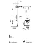    Webert One-B Bateria bidetowa 1-otworowa z korkiem klik klak stal/czarny NB840101.441