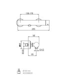   Webert One-B Bateria prysznicowa ścienna jednouchwytowa czarny mat NB870102.560