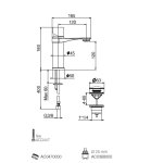    Webert One-B Bateria umywalkowa 1-otworowa z korkiem klik klak stal/czarny NB830101.441