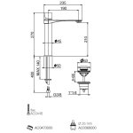    Webert One-B Bateria umywalkowa 1-otworowa wysoka z korkiem klik klak stal/czarny NB830401.441