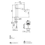    Webert One-X Bateria bidetowa 1-otworowa z korkiem klik klak stal/czarny OX840101.441